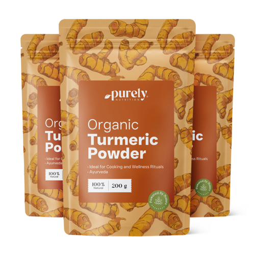 3x BIO Cúrcuma en polvo, en total 600 g
