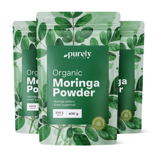 3x BIO Moringa en polvo, en total 1200 g