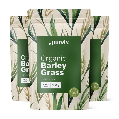 3x BIO Hierba de cebada, en total 1500 g