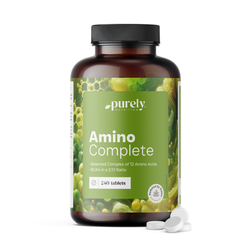 Amino Complete - complejo equilibrado de 12 aminoácidos, 240 comprimidos