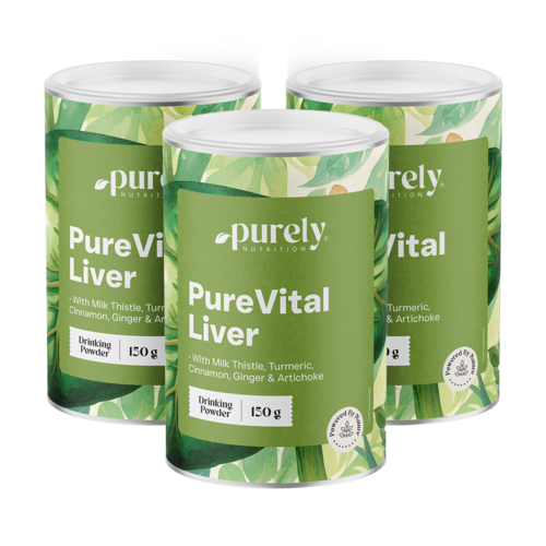 3x PureVital Liver – complejo de hierbas, en total 450 g