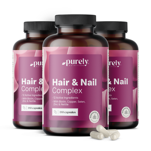 3x Hair & Nail Complex – vitaminas y minerales para el cabello y las uñas, en total 540 cápsulas