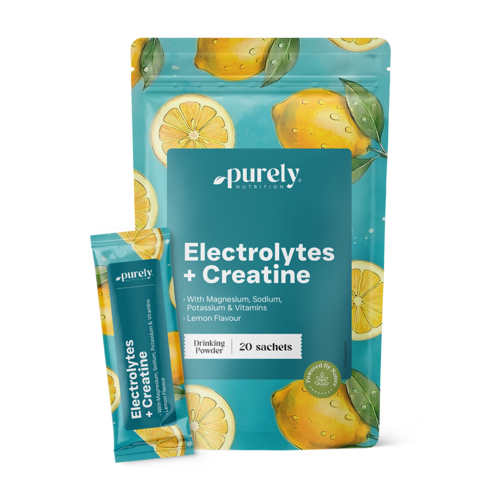 Electrolitos con creatina – limón, 20 sobres