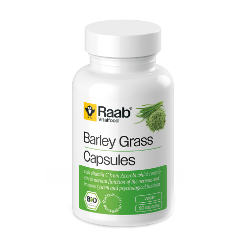 Hierba de cebada + vitamina C.