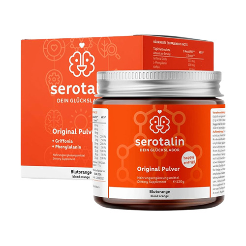 Serotalin® Original complejo vegano con 5-HTP en polvo – naranja roja