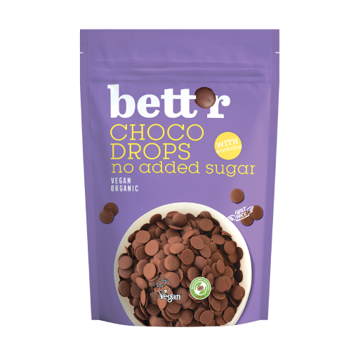 Gotas de chocolate BIO - con eritritol.
