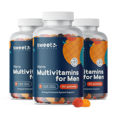 3x Multivitaminas masculinas, en total 450 gominolas