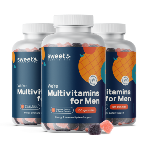 3x Multivitaminas masculinas, en total 450 gominolas