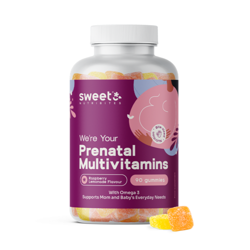 Multivitaminas prenatales + omega-3, 90 gominolas