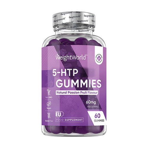 5-HTP gumi bonboni in Spanish translates to "gominolas de 5-HTP".