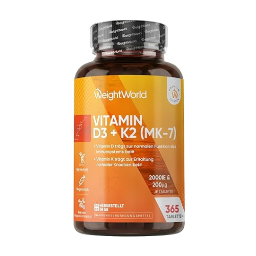 Vitaminas D3 + K2, 365 comprimidos